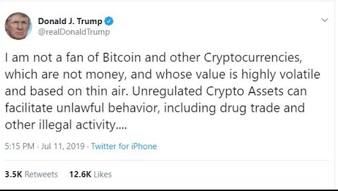 trump bitcoin tweet