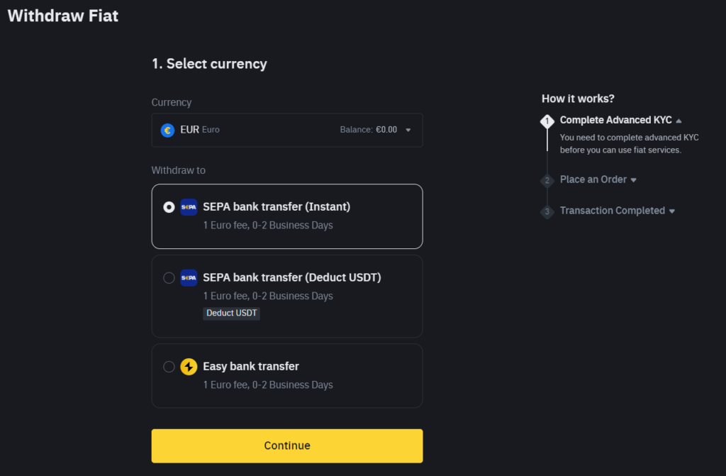 Binance Withdrawal